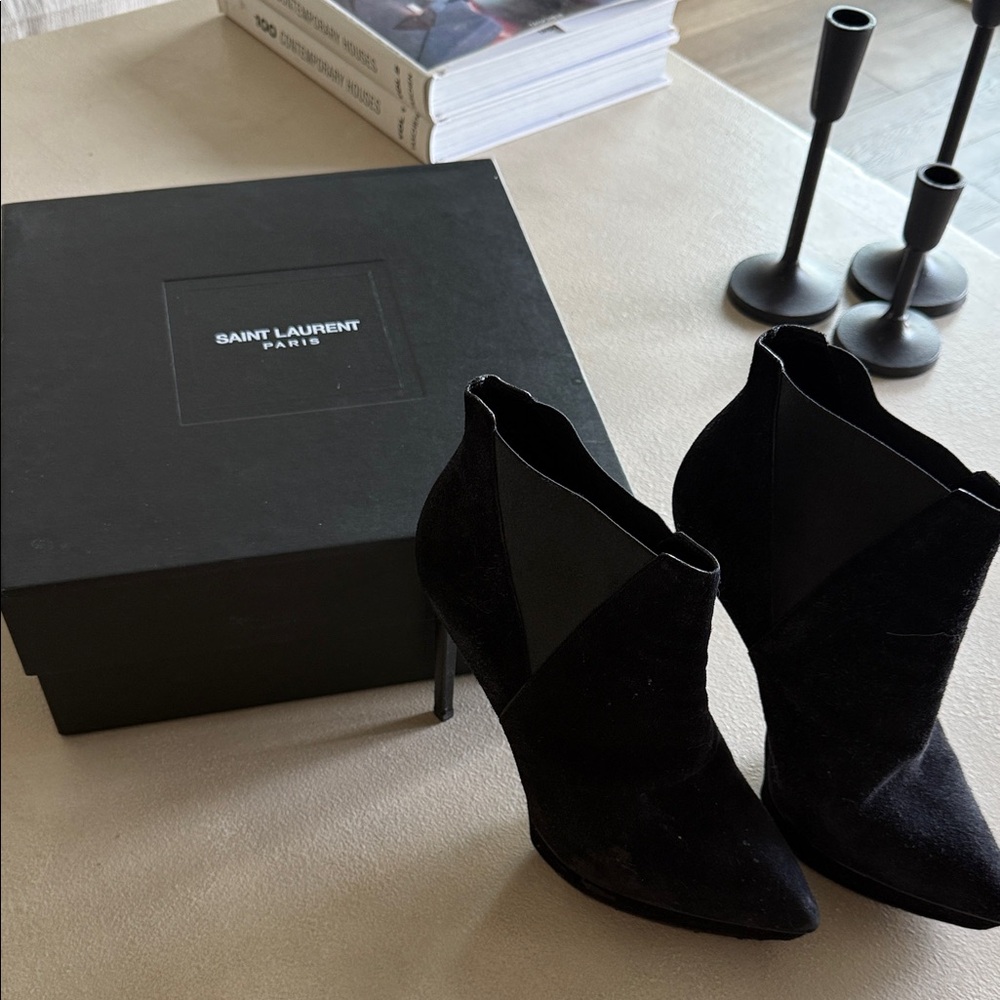 Saint Laurent Black Heeled Boots